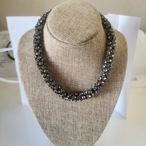 BCBGMaxAzria Black and Silver Statement Necklace